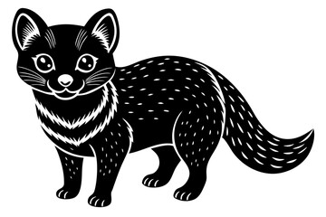 Cute Forest Animal Vector Line Art – Cartoon Clipart, Logo Icon, Funny Wildlife Illustration on White Background