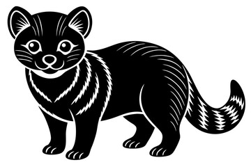 Cute Forest Animal Vector Line Art &ndash; Cartoon Clipart, Logo Icon, Funny Wildlife Illustration on White Background