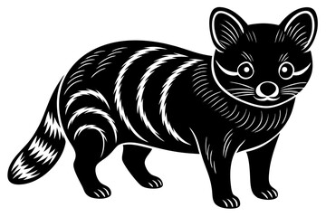 Cute Forest Animal Vector Line Art – Cartoon Clipart, Logo Icon, Funny Wildlife Illustration on White Background