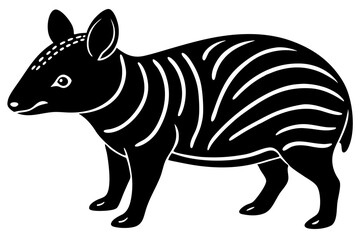 Cute Forest Animal Vector Line Art – Cartoon Clipart, Logo Icon, Funny Wildlife Illustration on White Background