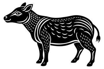 Cute Forest Animal Vector Line Art – Cartoon Clipart, Logo Icon, Funny Wildlife Illustration on White Background