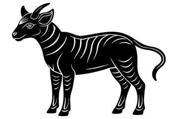 Cute Forest Animal Vector Line Art – Cartoon Clipart, Logo Icon, Funny Wildlife Illustration on White Background