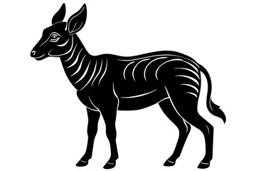 Cute Forest Animal Vector Line Art – Cartoon Clipart, Logo Icon, Funny Wildlife Illustration on White Background