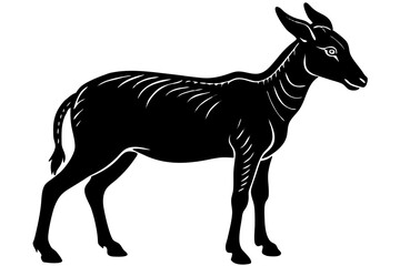 Cute Forest Animal Vector Line Art – Cartoon Clipart, Logo Icon, Funny Wildlife Illustration on White Background