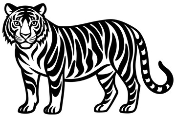 Cute Forest Animal Vector Line Art – Cartoon Clipart, Logo Icon, Funny Wildlife Illustration on White Background