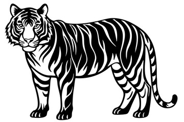 Cute Forest Animal Vector Line Art – Cartoon Clipart, Logo Icon, Funny Wildlife Illustration on White Background