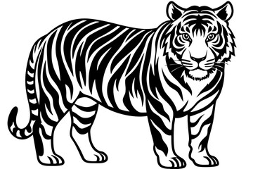 Cute Forest Animal Vector Line Art – Cartoon Clipart, Logo Icon, Funny Wildlife Illustration on White Background