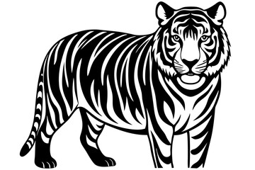 Cute Forest Animal Vector Line Art – Cartoon Clipart, Logo Icon, Funny Wildlife Illustration on White Background