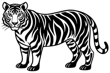 Cute Forest Animal Vector Line Art – Cartoon Clipart, Logo Icon, Funny Wildlife Illustration on White Background