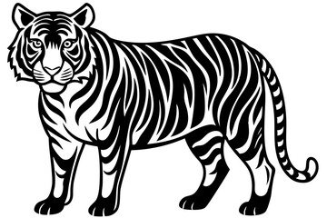 Cute Forest Animal Vector Line Art – Cartoon Clipart, Logo Icon, Funny Wildlife Illustration on White Background