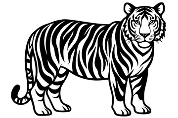 Cute Forest Animal Vector Line Art – Cartoon Clipart, Logo Icon, Funny Wildlife Illustration on White Background