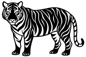 Cute Forest Animal Vector Line Art – Cartoon Clipart, Logo Icon, Funny Wildlife Illustration on White Background