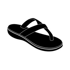 Sandal silhouette vector illustration