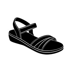 Sandal silhouette vector illustration