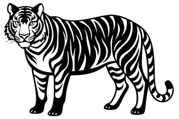 Cute Forest Animal Vector Line Art – Cartoon Clipart, Logo Icon, Funny Wildlife Illustration on White Background