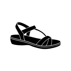 Sandal silhouette vector illustration