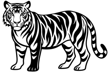 Cute Forest Animal Vector Line Art – Cartoon Clipart, Logo Icon, Funny Wildlife Illustration on White Background