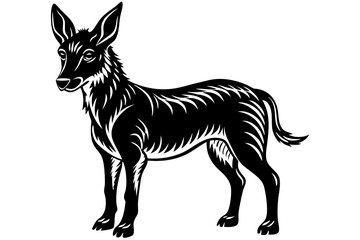 Cute Forest Animal Vector Line Art – Cartoon Clipart, Logo Icon, Funny Wildlife Illustration on White Background