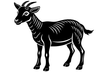 Cute Forest Animal Vector Line Art – Cartoon Clipart, Logo Icon, Funny Wildlife Illustration on White Background