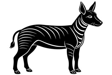 Cute Forest Animal Vector Line Art – Cartoon Clipart, Logo Icon, Funny Wildlife Illustration on White Background