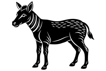 Cute Forest Animal Vector Line Art – Cartoon Clipart, Logo Icon, Funny Wildlife Illustration on White Background