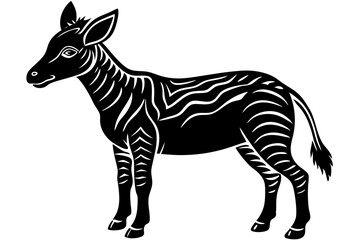 Cute Forest Animal Vector Line Art – Cartoon Clipart, Logo Icon, Funny Wildlife Illustration on White Background