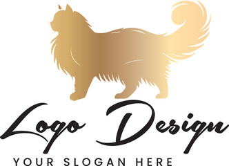 cat vector, silhouette, logo design black and white style concept