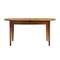 Fototapeta premium Elegant Oval Wooden Dining Table with Extension Leaf for Home Decor