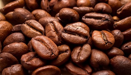 Fototapeta premium close up of fresh coffee beans for background