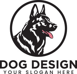 Labrador Retriever dog - vector illustration free logo