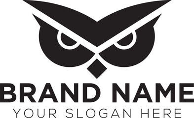 Owl eye infinity line modern logo