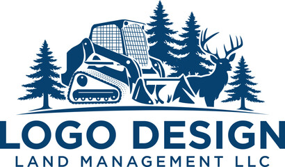 Skid Steer Loader, Bulldozer Vector Image