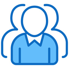 Team, group of people blue fill icon