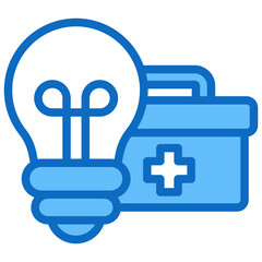First Aid Innovative Solutions idea for Healthcare blue fill icon