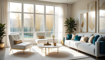 Photo interior modern design room 3d illustration