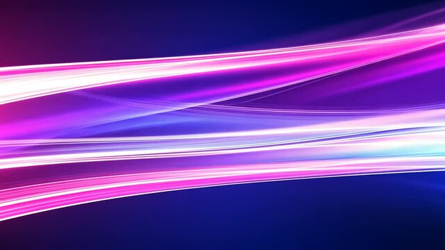 Abstract purple pink blue light streaks, energy flow, dark background, website header