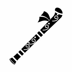 creative Silhouette Candy Cane Flute Icon Vector Illustration 



4/4

