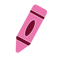 Blue crayon drawing line. Vector