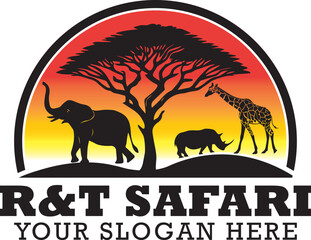 Animal Conservation Logo design. Wildlife Safari Logo design inspiration