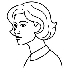 vector illustration of a woman hair style 
