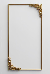 Photo and Artwork Frame. White and Gold. Mockup