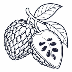 vector illustration of an apple with leaf