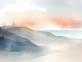 Misty Coastal Cliffs at Sunrise | JPG | 300 DPI