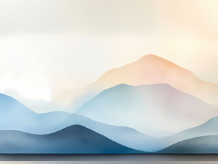 Sunrise Over Pastel Mountain Range | JPG | 300 DPI..