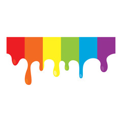 Dripping pride paint. Vector