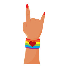 Obraz premium Pride rock hand sign. Vector