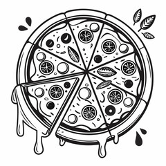 Pizza Silhouette Clipart | High-Quality Pizza Silhouette PNG & Vectors for Design