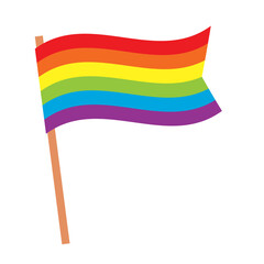 Pride flag waving. Vector