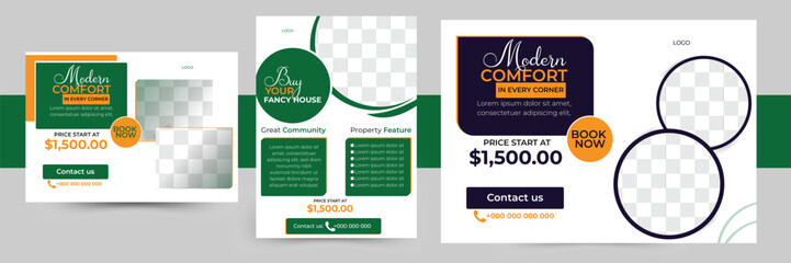  Post card design, business card design template, realestate post card desin