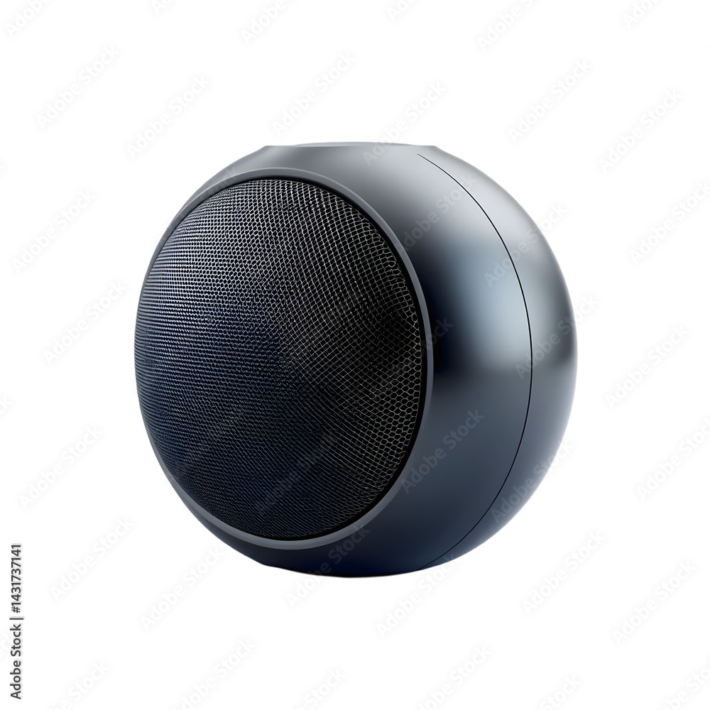 Aufkleber Modern Smart Speaker, A Sleek Design, For A Contemporary Home. Rounded Edges And Minimalist Aesthetic Make It Ideal For A Seamless Integration. Technological Advancement For Everyday Living.